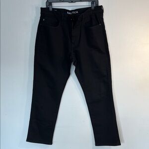 Nautica Men's Black Straight Jeans
